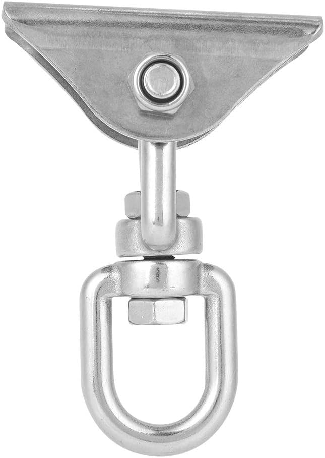 Hammock Hanging Kit, 450 kg Capacity Heavy Duty 360¡ã Stainless Steel Rotatable Hammock Swing Hanger Hooks Fixed Plate Hanging Chair Kit Accessory for Hammock Stand Yoga Swing Chair Indoor Outdoor