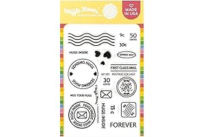 Waffle Flower Postage Collage Stamp and Die Set
