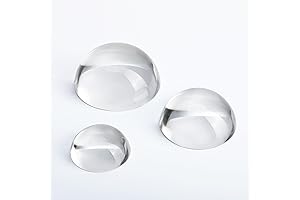 Exquisite Crystal Paperweights for Décor and Magnifying Tasks (3-Piece Set)