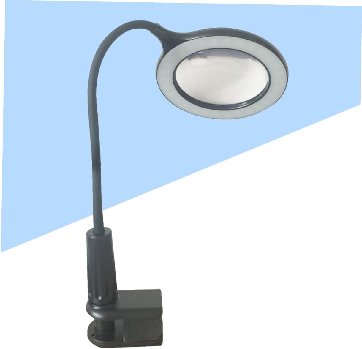 Angoily Led Magnifying Glass Desk Lamp Clamp Magnifier Light for Reading Study Magnifying Mirror Light
