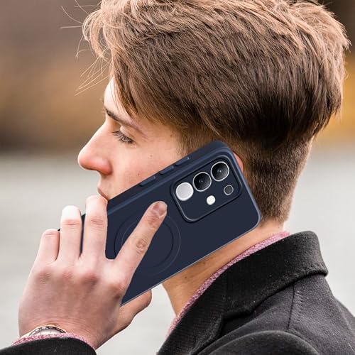 Image of amazon basics Back Cover for Vivo Y31 Pro 5G Soft Matte Silicone Mag-Safe Design (Mag-Safe Not Support) Camera Protection | Slim Fit Bumper Cover (Blue)