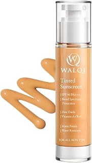 Walqi Tinted Sunscreen SPF 50 PA+++ | Broad Spectrum Protection | Prevents Tanning & Evens Skin Tone | Water & Sweat Resis... Price In India