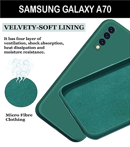 Image of A rtistque Back Cover Case for Samsung Galaxy A70 with Camera Protection | Shockproof TPU | Stylish Protective Design | Slim Fit | Ultra Matte | Samsung Galaxy A70 Back Cover - Green