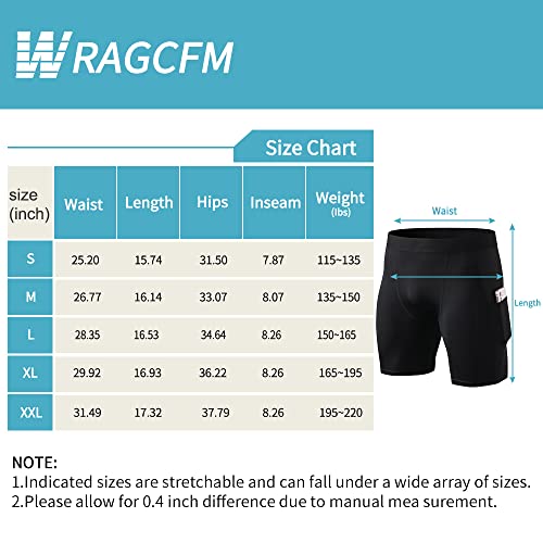 Wragcfm Compression Shorts For Men,Mens Athletic Compression Shorts With Pockets Cool Dry Running Workout Spandex Underwear Active Baselayer Sports Gym Tights （Black,M） #TOP5
