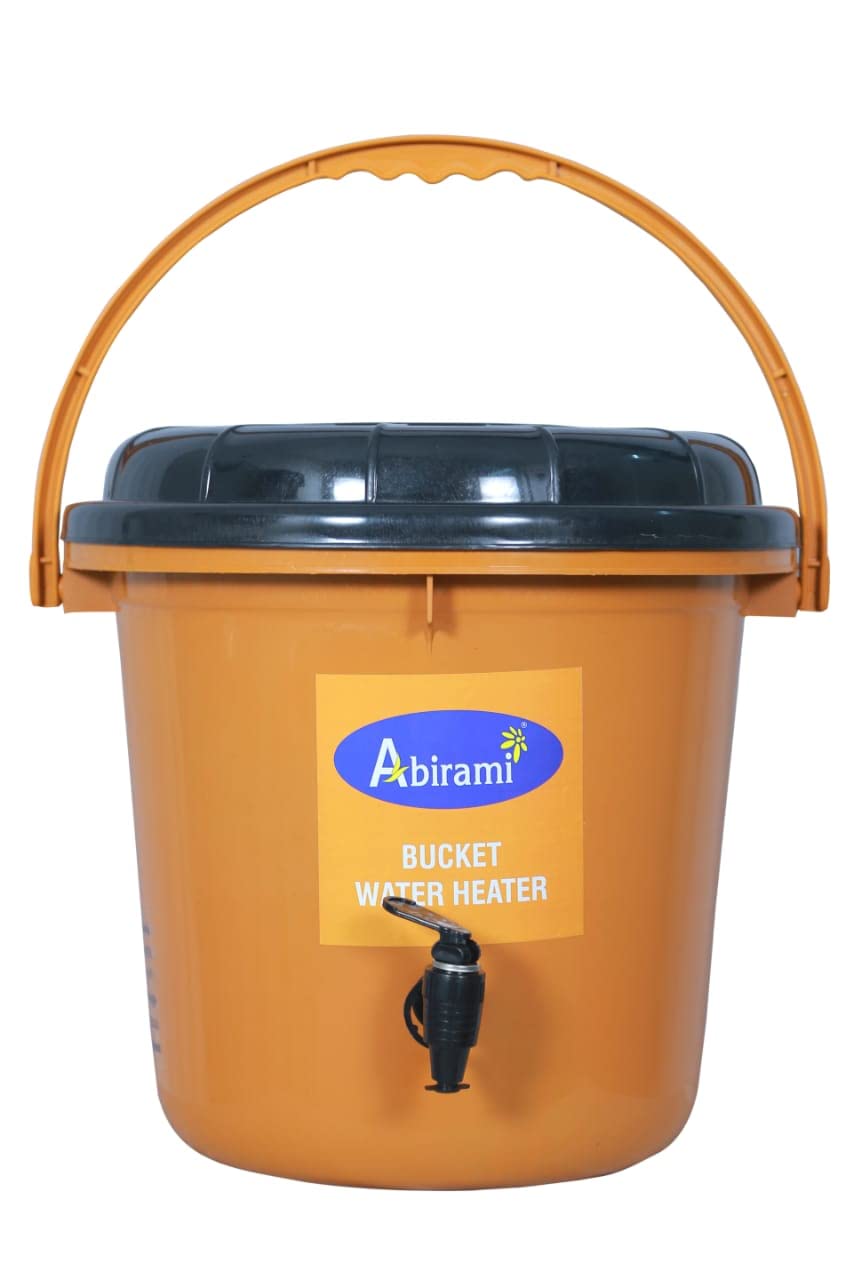 Buy Abirami Instant Bucket Water Heater|Portable Hot Water For Home  Advanced level Safety|Fast Boiling|Storage Shockproof Instant Heating power  saving Low Electicity Bill| 20Liter Capacity (Mustard Color) Online at Low  Prices in India -