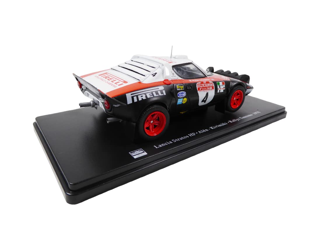 OPO 10 Voiture Miniature reproduite à l'échelle 1/24 Compatible pour Lancia Stratos HF Rallye Sanremo 1978 - RVQ26