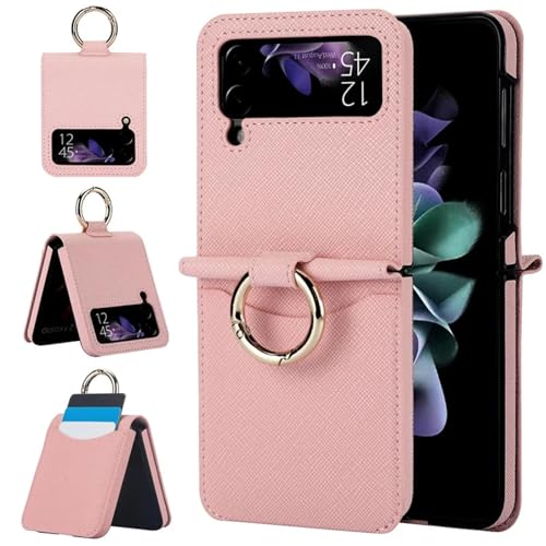 Coque Galaxy Z Flip6 Rose avec Anneau Pliable Pratique pour les Sorties