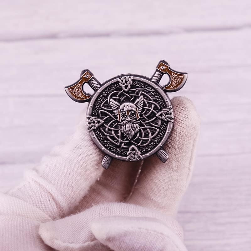 Pinposni Viking Odin Enamel Pin Brooch Vintage Metal Badge Brooch For Backpacks - Image 3