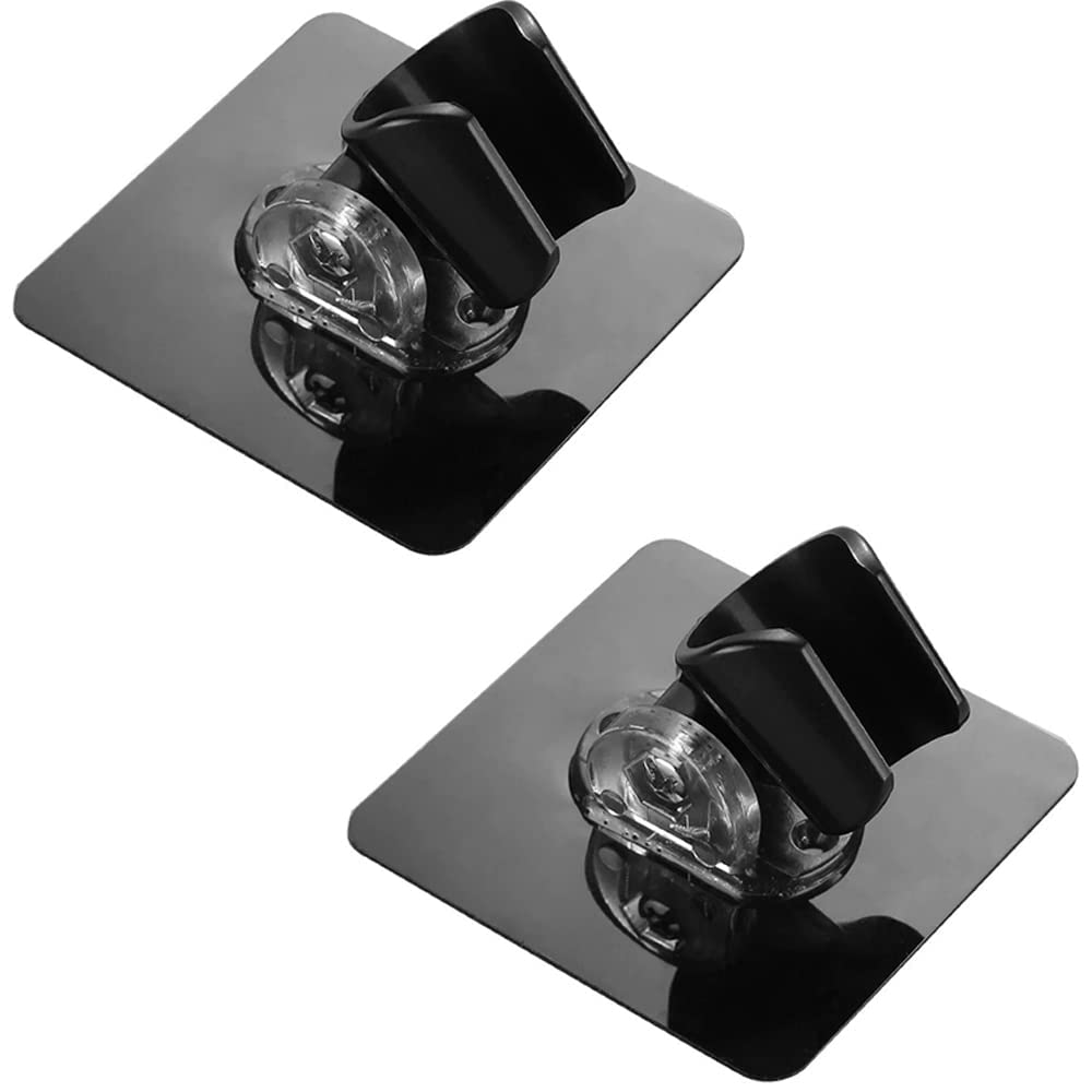 KOYET Adjustable Plastic Shower Head Holder Bathroom Wall Mounted Bracket,Self-Adhesive Handheld Drill-Free Transparent (Black, 4) (B09T6DKV8N) Amazon Price History, Amazon Price Tracker
