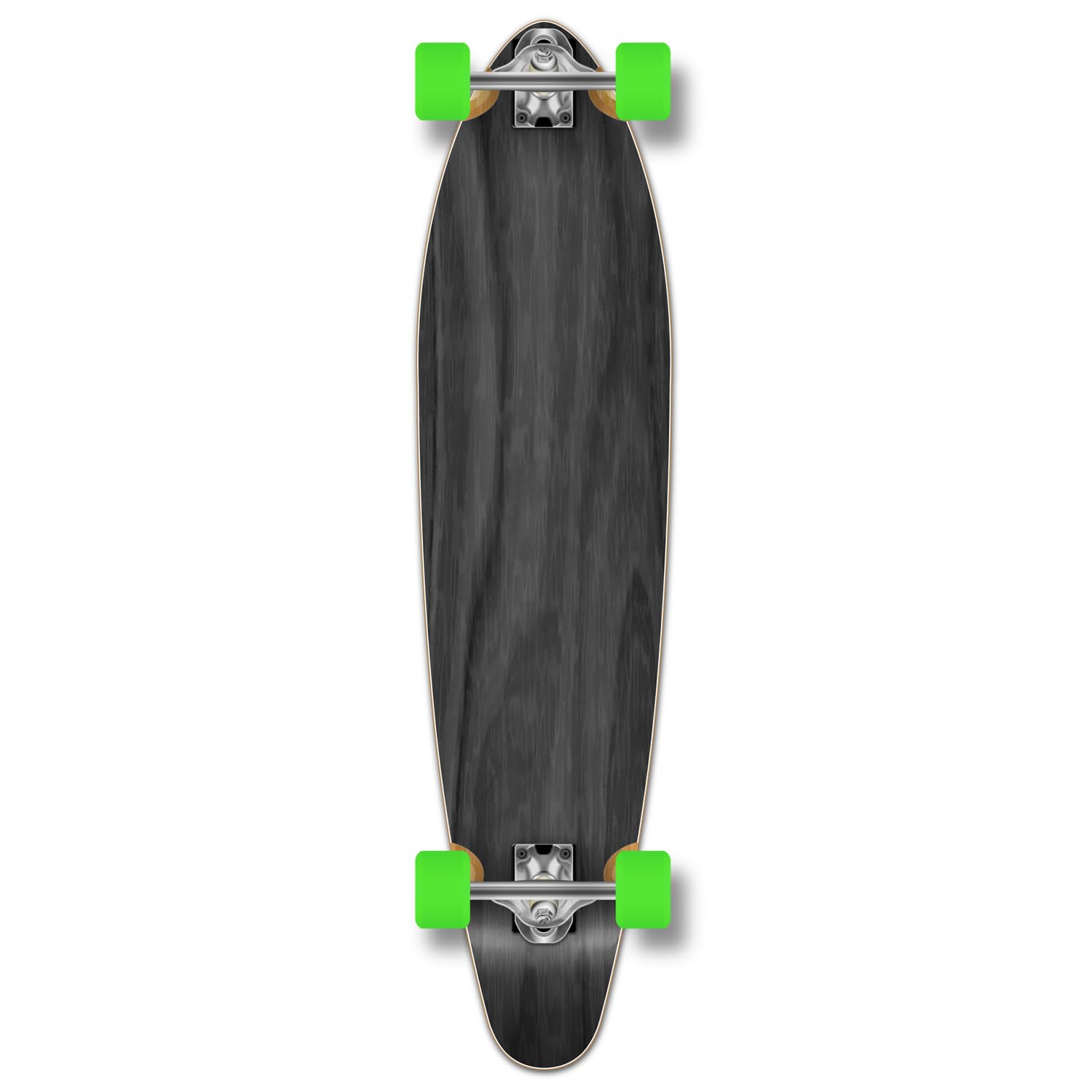 Yocaher Punked Stained Kicktail Complete Longboard Skateboard