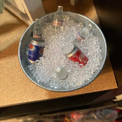 Mini cubos de hielo de resina transparente para decoración miniatura 5
