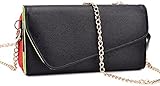 Kroo Clutch Wallet with Wristlet and Crossbody Strap for Smartphones up to 5 Inch - Carrying Case - Frustration-Free Packaging - Black and Red