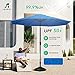 JEAREY 9FT Outdoor Patio Umbrella Outdoor Table Umbrella with Push Button Tilt and Crank, Market Umbrella 8 Sturdy Ribs UV Protection Waterproof for Garden, Deck, Backyard, Pool (Royal Blue)