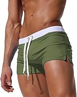 TONLEN Men's Quick-Dry Swim Trunks with Zipper Pocket - Soft Nylon/Lycra Beach Shorts, 3" Inseam