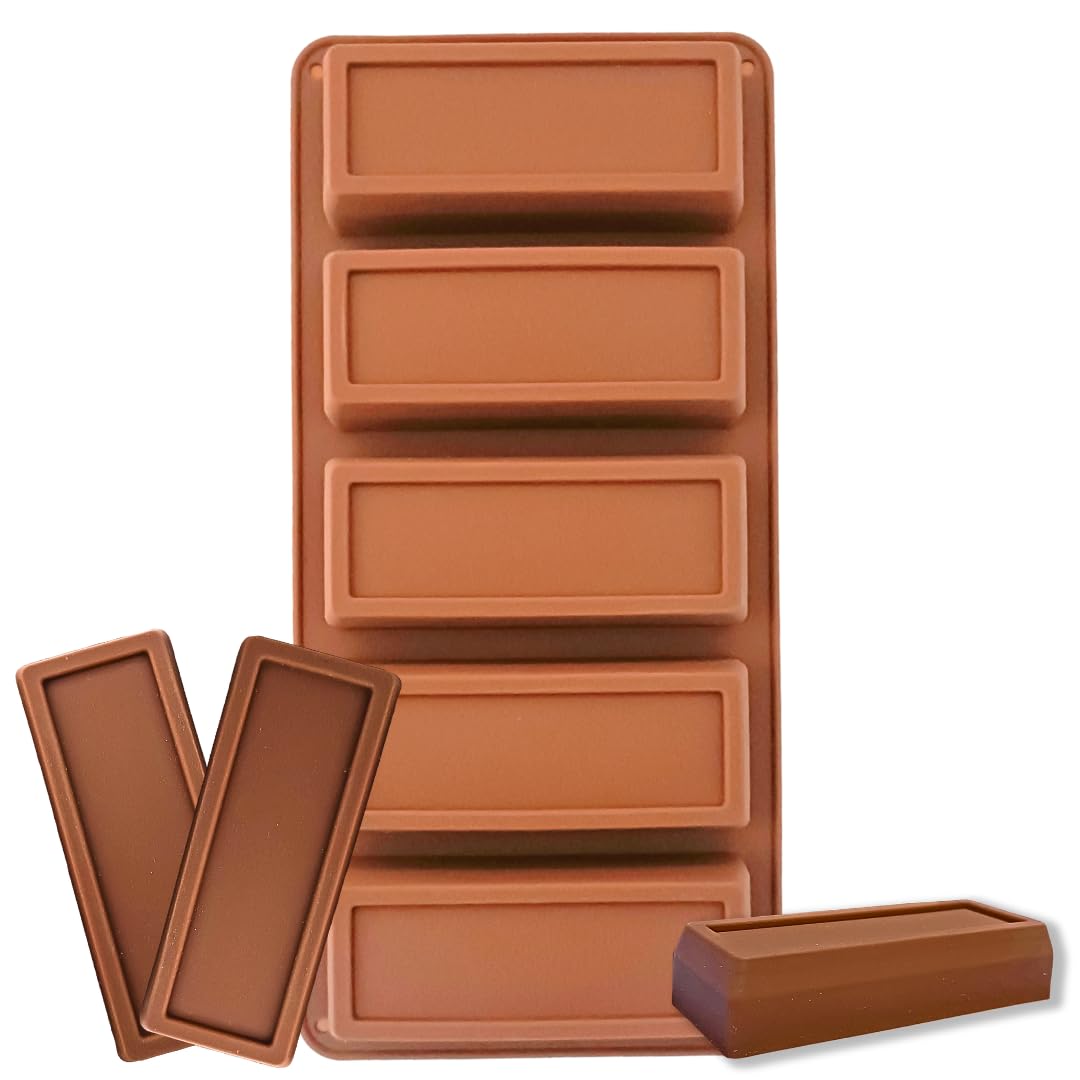 HUSAINI MART | 1PC 5 Cavity Cadbury BAR Silicone Chocolate Mould Cake Decorating, DIY Baking Mould, Candy,Cookies,Brownie,Pastry,PROTIEN BAR