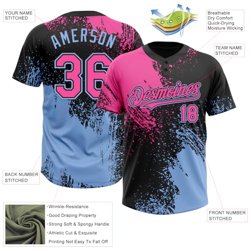 Custom Softball Jerseys for Men Women Youth, Personalized Baseball Shirts Sports Uniforms Stitched Name Number Logo miniatura 3