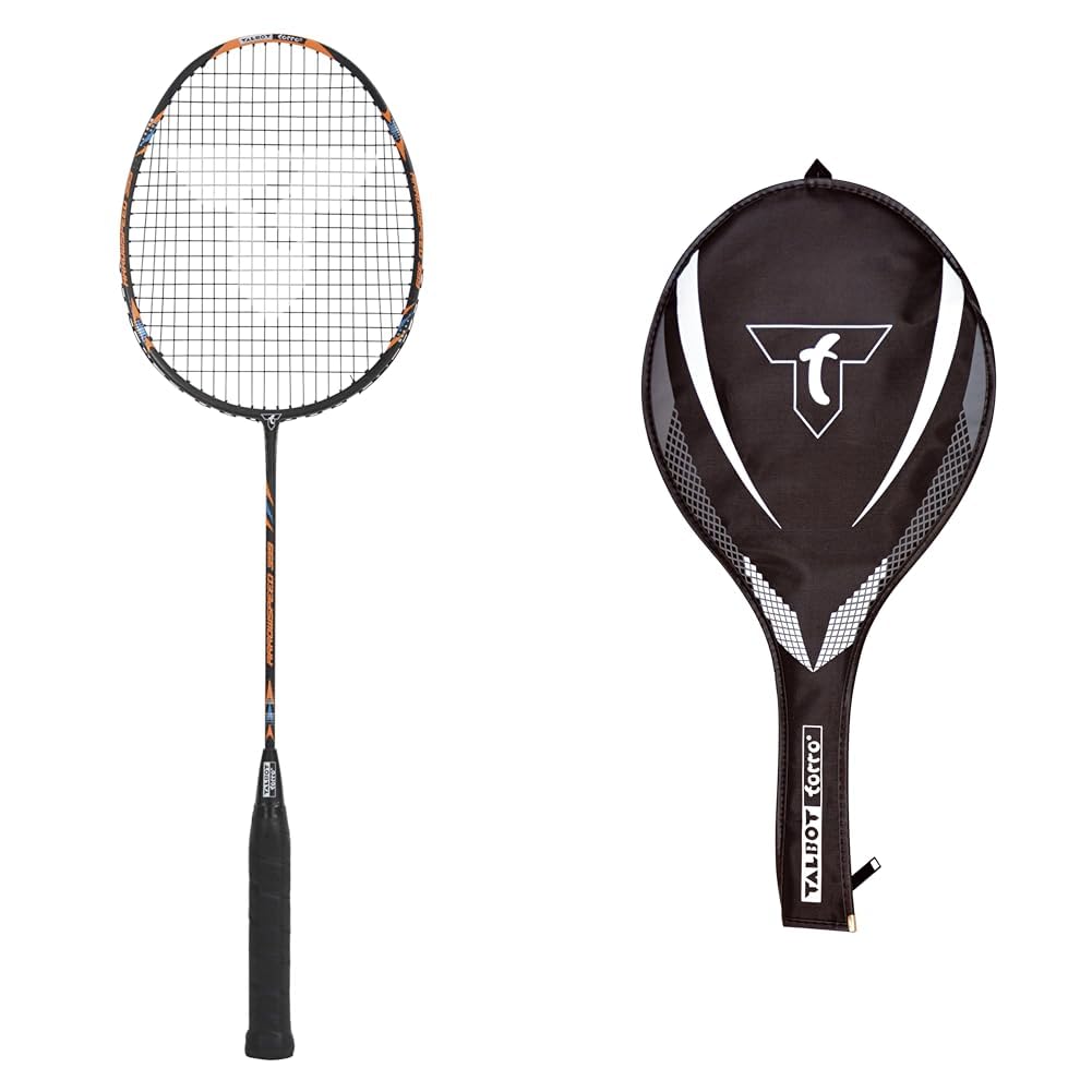 Talbot-Torro Badmintonschläger Arrowspeed 399 & 3/4 Badminton-Schlägerhülle, 449156, schwarz, one Size