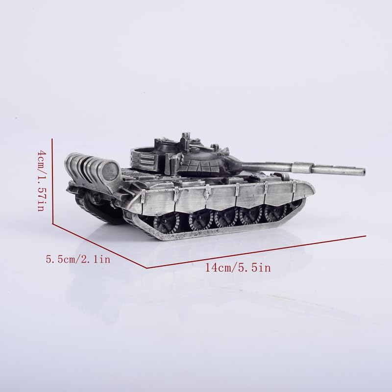 1:72 Scale Chinese Peoples Liberation Army Type 59D Main Battle Tank All-Metal Casting Model (Silver)