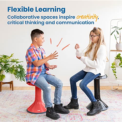 Image of ECR4Kids ACE Active Core Engagement Wobble Stool, 18-Inch Seat Height, Flexible Seating, Red