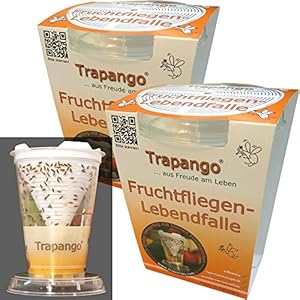 Trapango T0001 Fruchtfliegen-Lebendfalle 2er-Pack