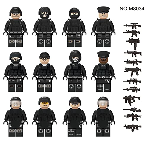 Toysvill Swat Military Police Building Block Set For Kids | Suv + Soldiers Minifigures (22 Pcs) With Weapons And Accessories Gift #TOP3