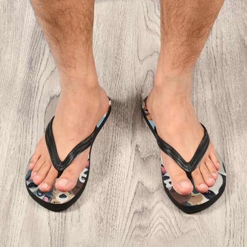 Cute Dog Family Men's & Women's Classical Beach Rubber Sandal Flip Flop Comfortable Slipper 214B25374