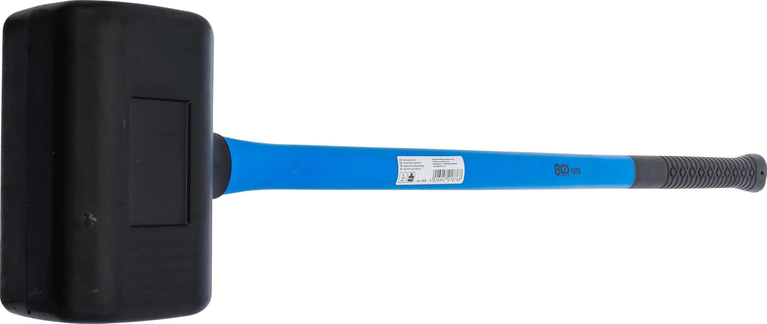 BGS 1876 | Młotek z tworzywa | trzonek z włókna szklanego | bezodrzutowy | Ø 105 mm | 4500 g