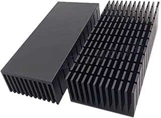 Easycargo 2-Pack 120x40x20mm Aluminum Heatsinks for Peltier TEC1-12706, LED Coolers - Black Anodized Efficient Cooling Kit