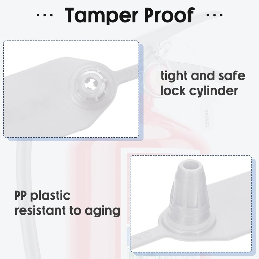 Zabezpieczony numer uszczelnienia Plastikowe plomby zabezpieczające przed otwarciem, numerowane opaski zaciskowe wielokolorowe 1000 szt.(White)