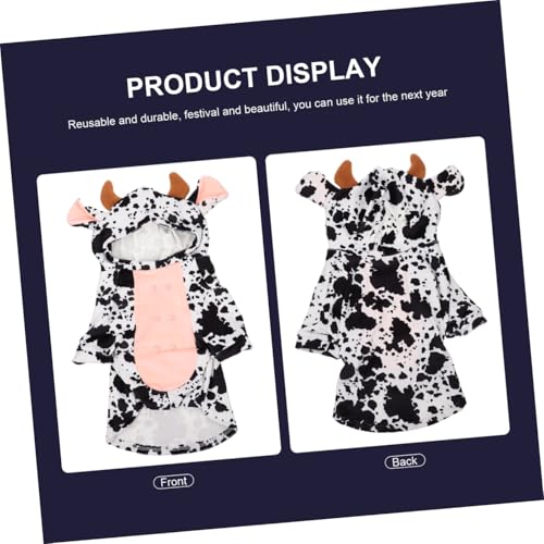Disfraz para perros patrón vaca talla S invierno miniatura 7