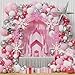 158Pcs Pink Snowflake Baloon Garland Arch Kit for Winter Wonderland Decorations Pink White Metallic Silver Red Balloons for Princess Girls Onederland Snow Party Christmas Baby Shower Supplies Decor