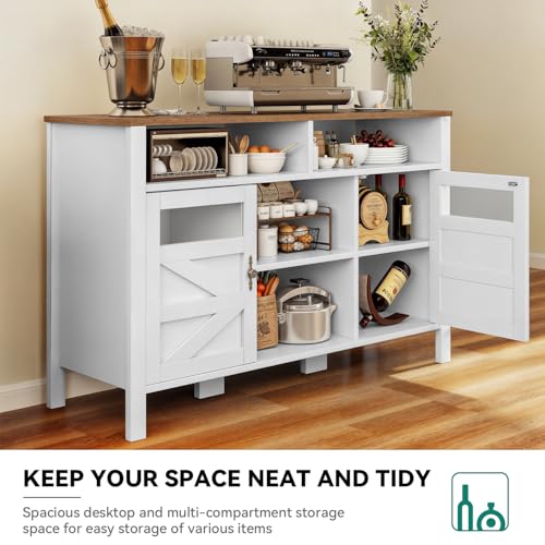 YITAHOME-Buffet-Sideboard-Cabinet-with-Storage-55-Large-Sideboard-Cabinet-with-Doors-Farmhouse-Buffet-Storage-Cabinet-for-Kitchen-Living-Room-White YITAHOME Buffet Sideboard Cabinet with Storage 55 Large Sideboard Cabinet with Doors Farmhouse Buffet Storage Cabinet for Kitchen Living Room White