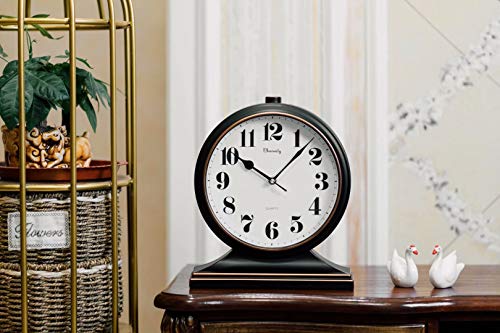 image for Winnie Desk Clock, Retro Desk Clock, 10 Inch Old Desk Clock, Silent an