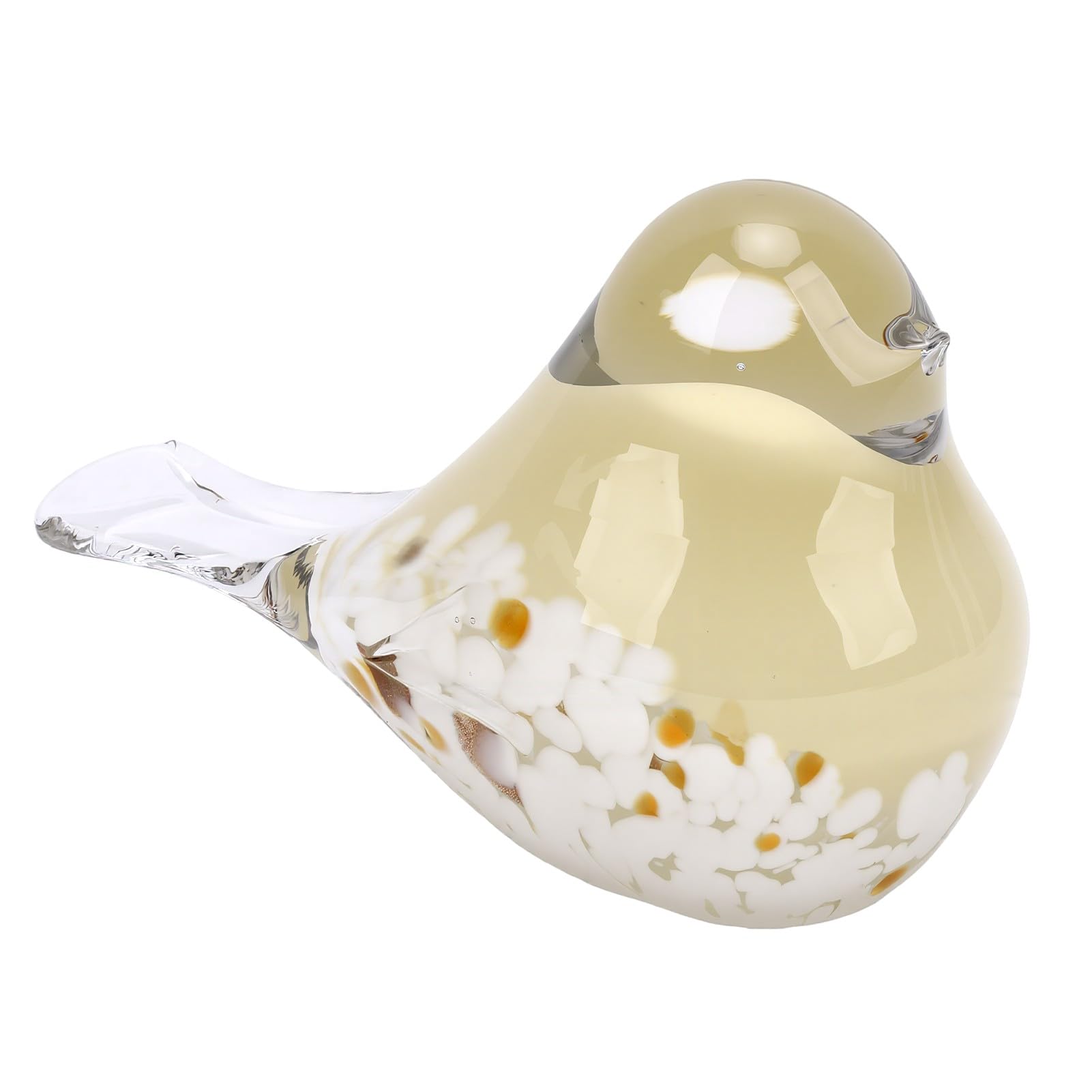 Luocute Mundgeblasene Vogelfigur aus Glas, 6,38 Zoll Briefbeschwerer
