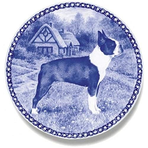 Boston Terrier Dog Porcelain Plate For all Dog Lovers Size 7.61 inches