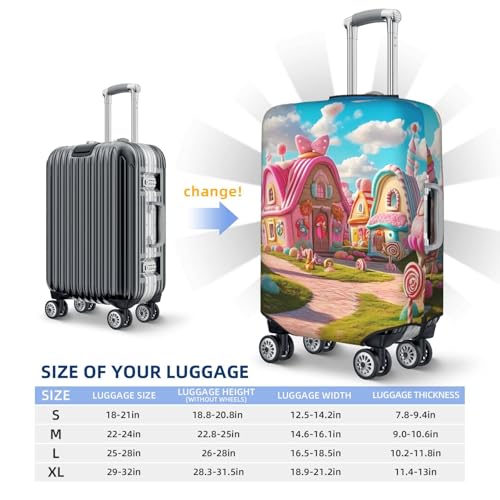 Candy Land Elastic Travel Luggage Cover, Washable Spandex Suitcase Protector, Anti-Scratch Fits 18-32 Inch 6