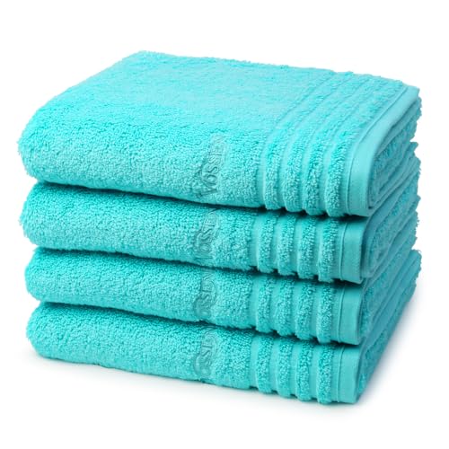 Vossen - 4 teiliges Frottier-Set - Vienna Style Supersoft (4 X Handtuch im Set) - 620 g/m2 - Baumwolle - Frottee - saugstark - weich und flauschig - Light Azure