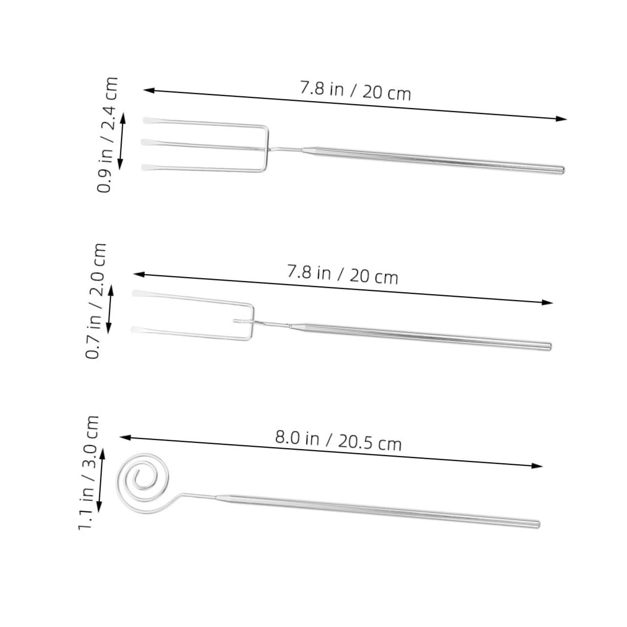 Cabilock 6Pcs Stainless Steel Fondue Forks Long Handle for Safe Dipping Versatile Cheese and Chocolate Tool for Hot Pot Bbq and Dessert Enjoyment