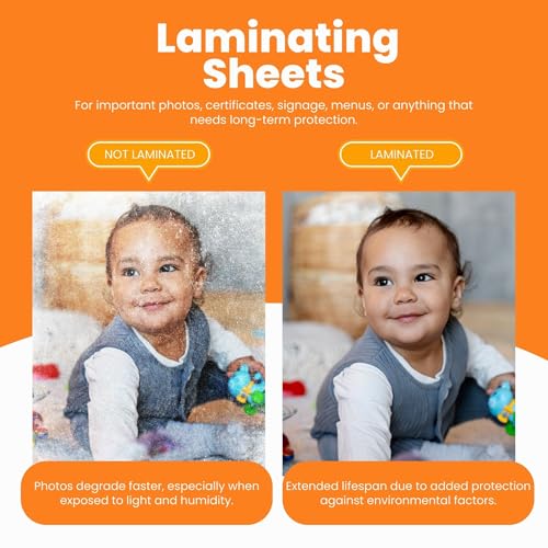 Professional Thermal Laminating Pouches | 11 x 17 Inch Clear Sheets | Glossy Finish | 3.5 Mil Heavy-Duty Lamination Film | 100 Pack for Posters, Certificates, Charts