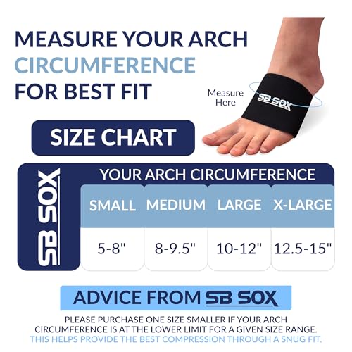 image for SB SOX Arch Support Sleeves for Plantar Fasciitis Relief (1 Pair) – 