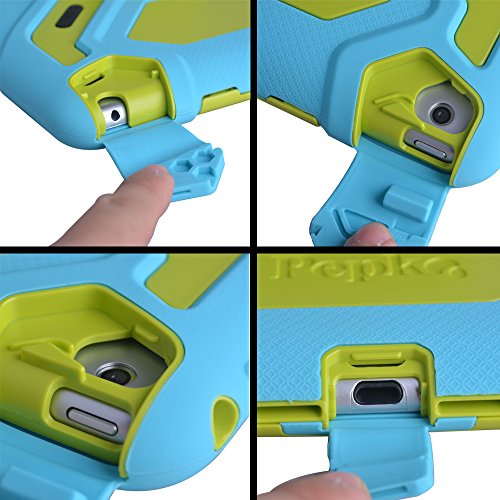 Pepkoo PARTS Hot Newest Pepkoo Ipad 6 / Ipad Air 2 Case Silicone Plastic Kid Proof Extreme Duty Dual Protective Back Cover thumb #3