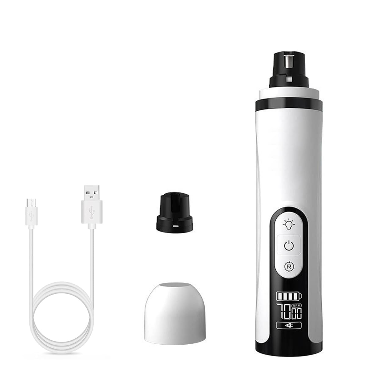 ZIBUYU® Electric Dog Nail Grinder Dual Light Design Electric Dog Nail Trimmer with 3 Speeds Adjustable USB Electric Dog Nail Grinder for Large Medium Small Puppy Dogs/Cats (B0CWP3LHJR) Amazon Price History, Amazon Price Tracker