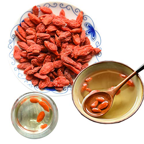 通用 50g-500g Bayas orgánicas de Lycium Chinensis Goji Wolfberry Pure Sin Necesidad de Lavar Té de Comida Verde (50g)