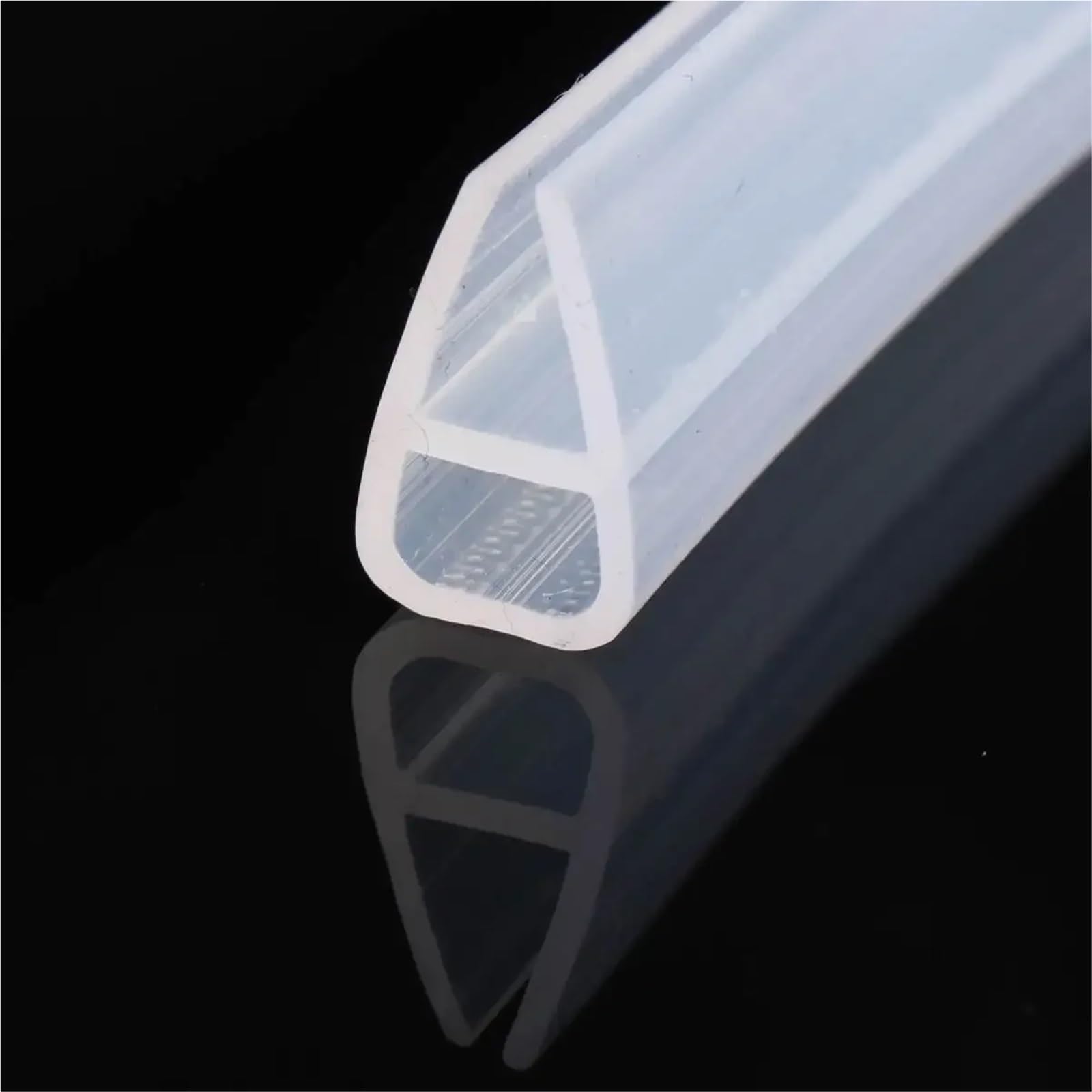 5 m Silikon Duschwand Dichtung Gleitstreifen Gummi for Badezimmer 6/8 MM Tür Fenster Glas Befestigung Zubehör für Duschtüren, Glas(8mm)