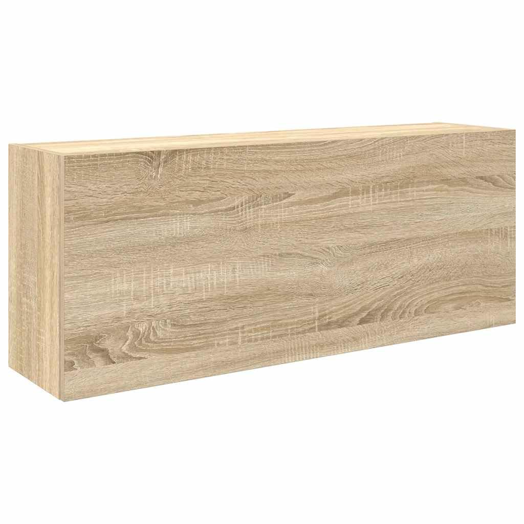 Tidyard Floating Cabinet Kitchen Bathroom Wall Cabinet Sonoma Oak 100x25x40 cm Engineered Wood Floating Storage Cupboard