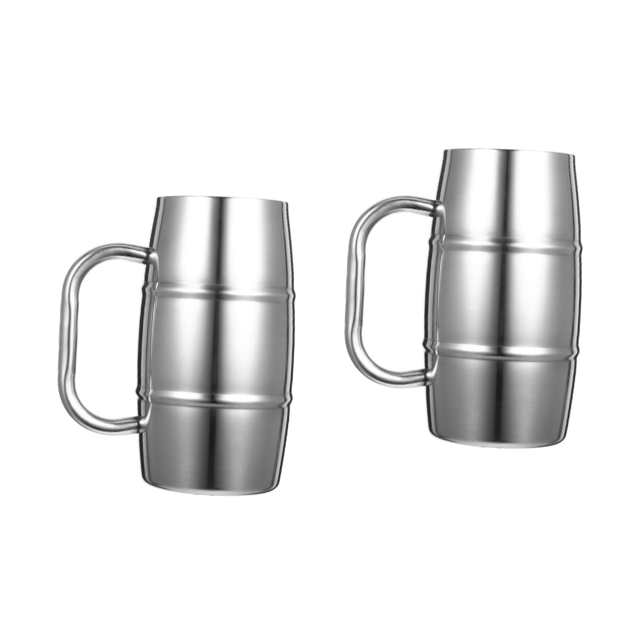 2 Stück Bierbecher mit Doppelwandiger Isolierter Cocktailbecher für Partys Festivals Bars Stylisches Trinkglas für Kalte Heiße Getränke