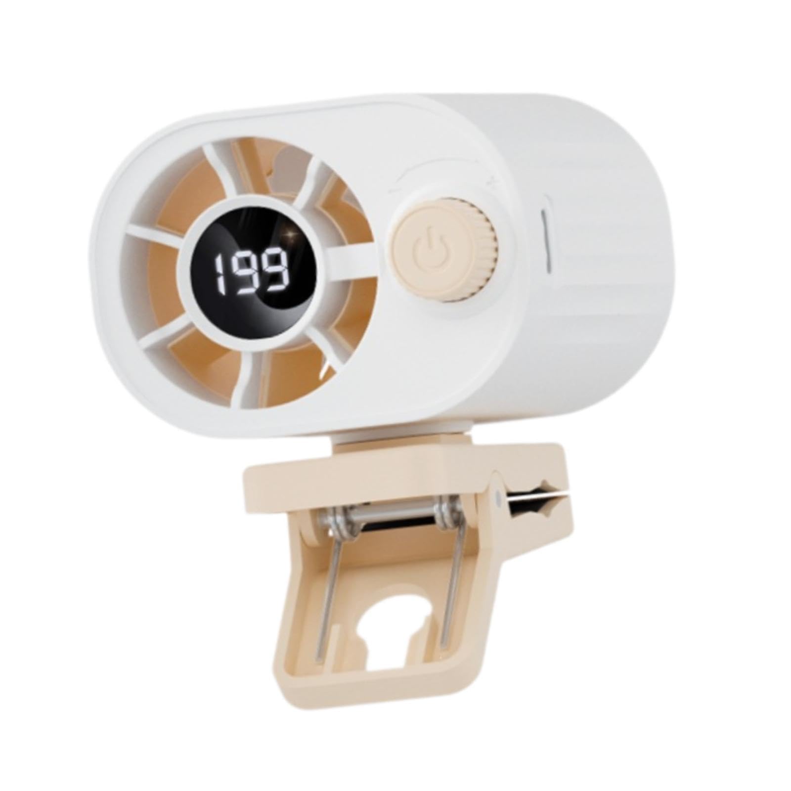 MagiDeal Ventilatore Personale Portatile, Ventilatore da Scrivania con Display a LED, Ideale per Viaggi E attività All'aperto, Bianco