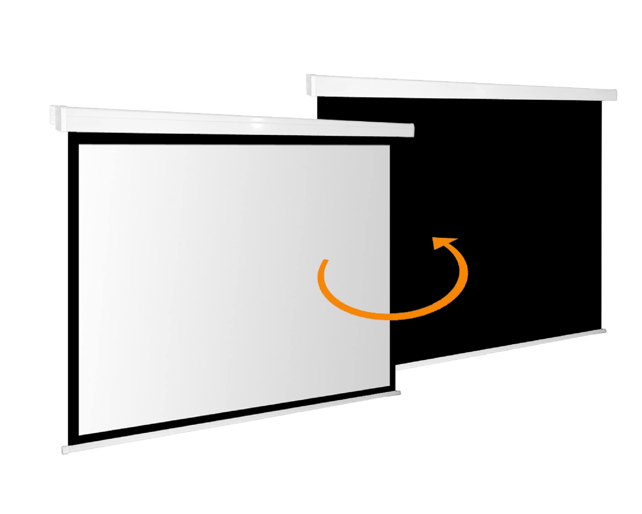 Home Theatre & Business - Schermo per videoproiettore universale, 180 x 180 (176 x 176) cm, lunghezza alloggiamento 207 cm, 1:1, HDTV/Full HD, 3D, 4K, alloggiamento quadrato, 1,0 gain/collegamento di