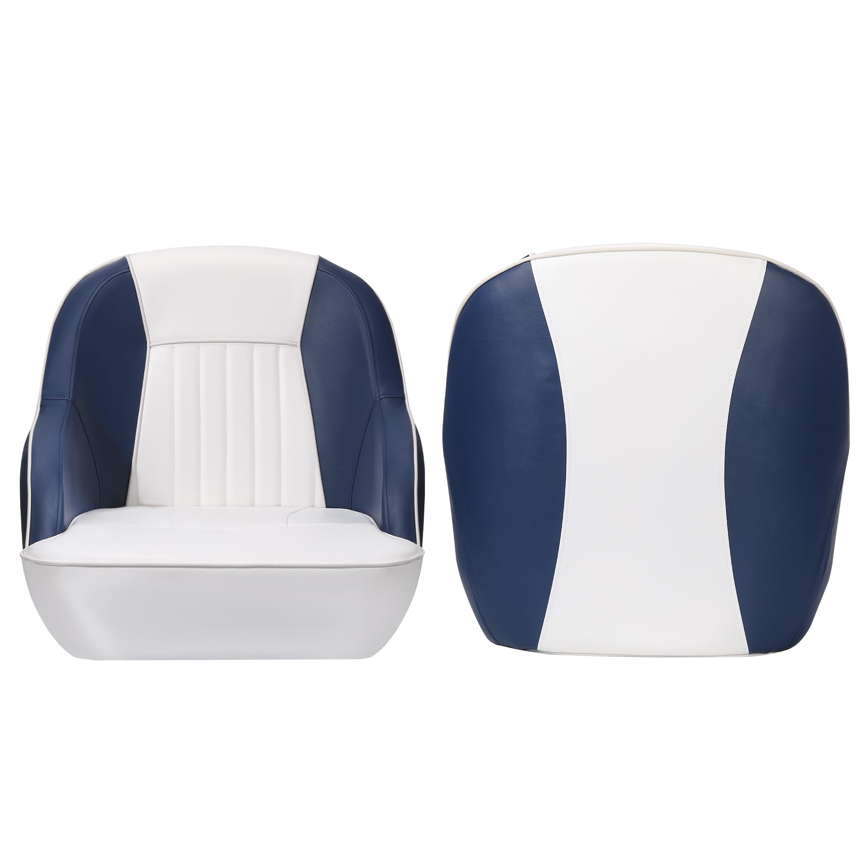 Garvee Siège capitaine ergonomique pour bateau ponton – Dossier haut, rembourrage mousse épaisse, accoudoirs incurvés, structure plastique injecté – Idéal pêche, plaisance, speedboat – Montage