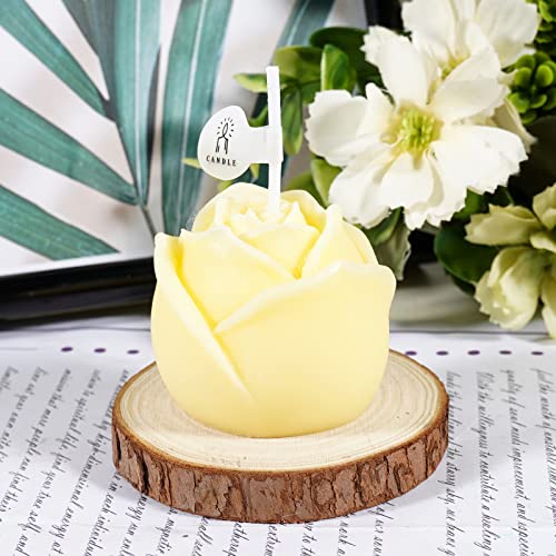 Soulnioi Bath Set for Women Gifts Self Care Gift Set with Dried Flower Jasmine Flower Bubble Bath Bombs Turquoise Dried Sea Bath Salt Yellow Rose Scented Candle for Anniversary Birthday Bath Gifts - Image 6